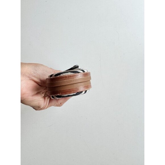 MADEWELL Naida Evelyn Stripe Half Bow Slide Sandals, Size 7 - Picture 6 of 11